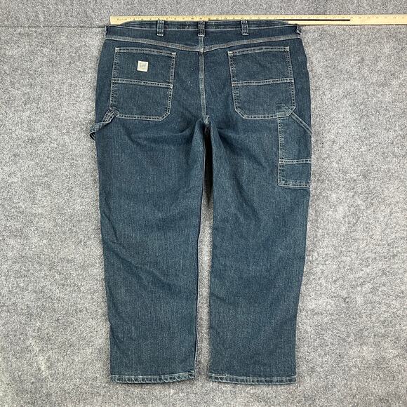 Lee Carpenter Jeans Mens 44x30 Blue Utility Workwear Relaxed Fit Cotton Blend - Picture 1 of 9